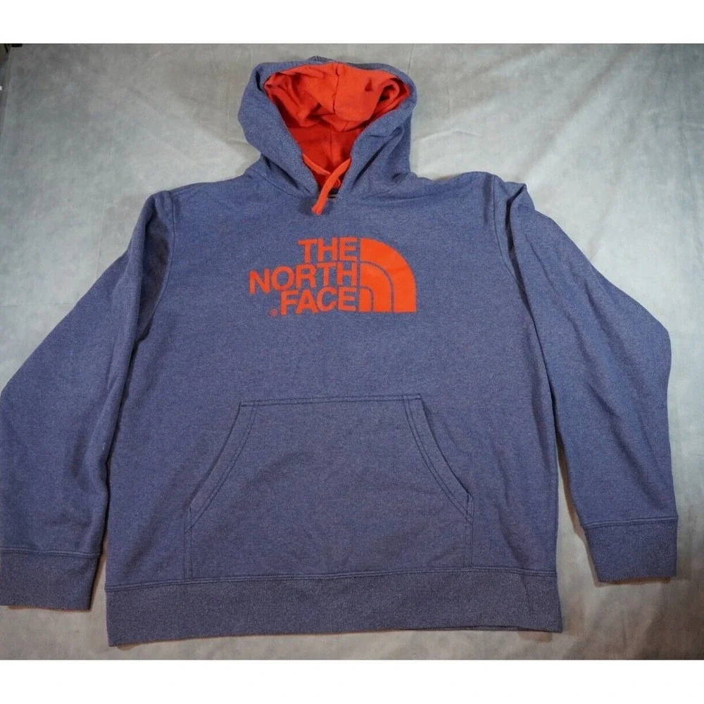 The‎ North Face Hoodie Mens XL Blue Red Sweatshirt Pullover Casual Outdoor
